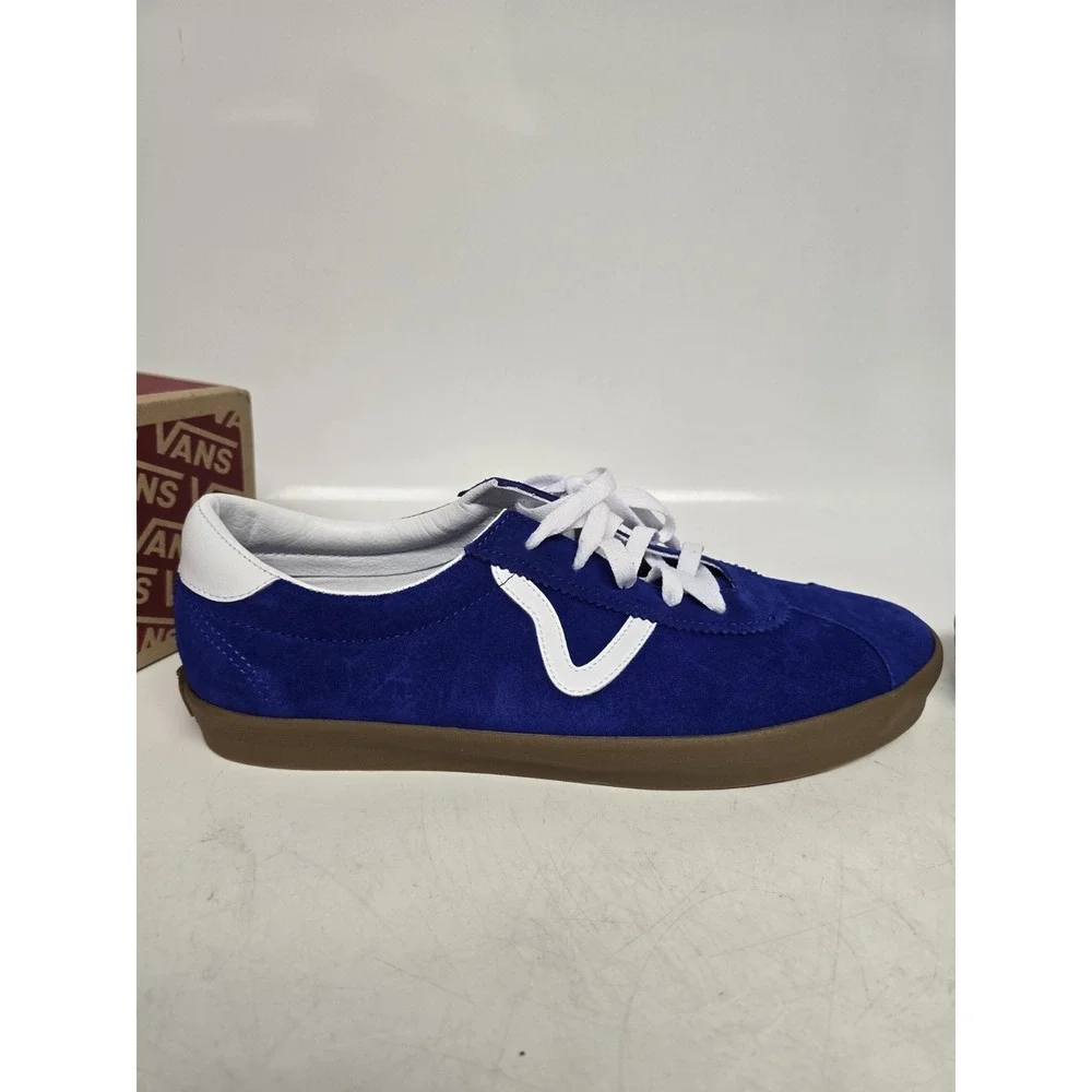 Vans Track Sports Low Blue White Gum Suede Sneakers VN000CTDCJF1 Mens 12
